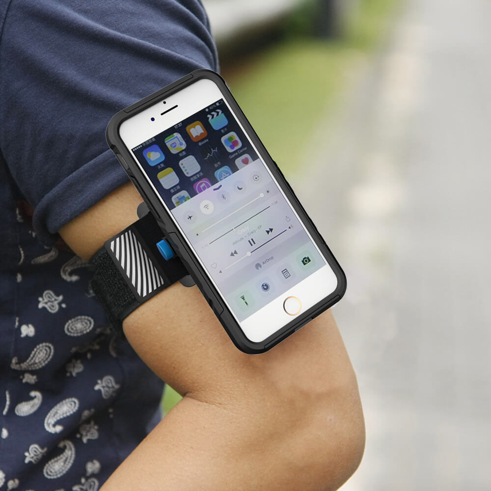 AB01 Outdoor Sports Armband Case Phone bag Holder Cover For iPhone 7 Plus / 7 / 6 Plus / 6s / 6 / 5C / 5S / 5 - Black