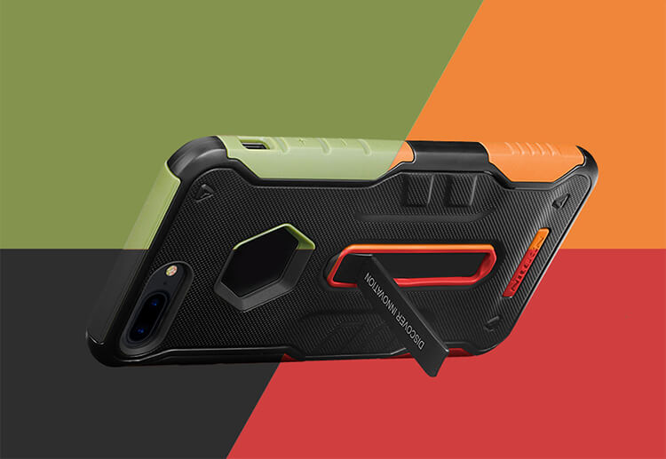 Nillkin Defendor 4 TPU Case Bracket Holder Shockproof Back Cover For iPhone7 Plus - Black
