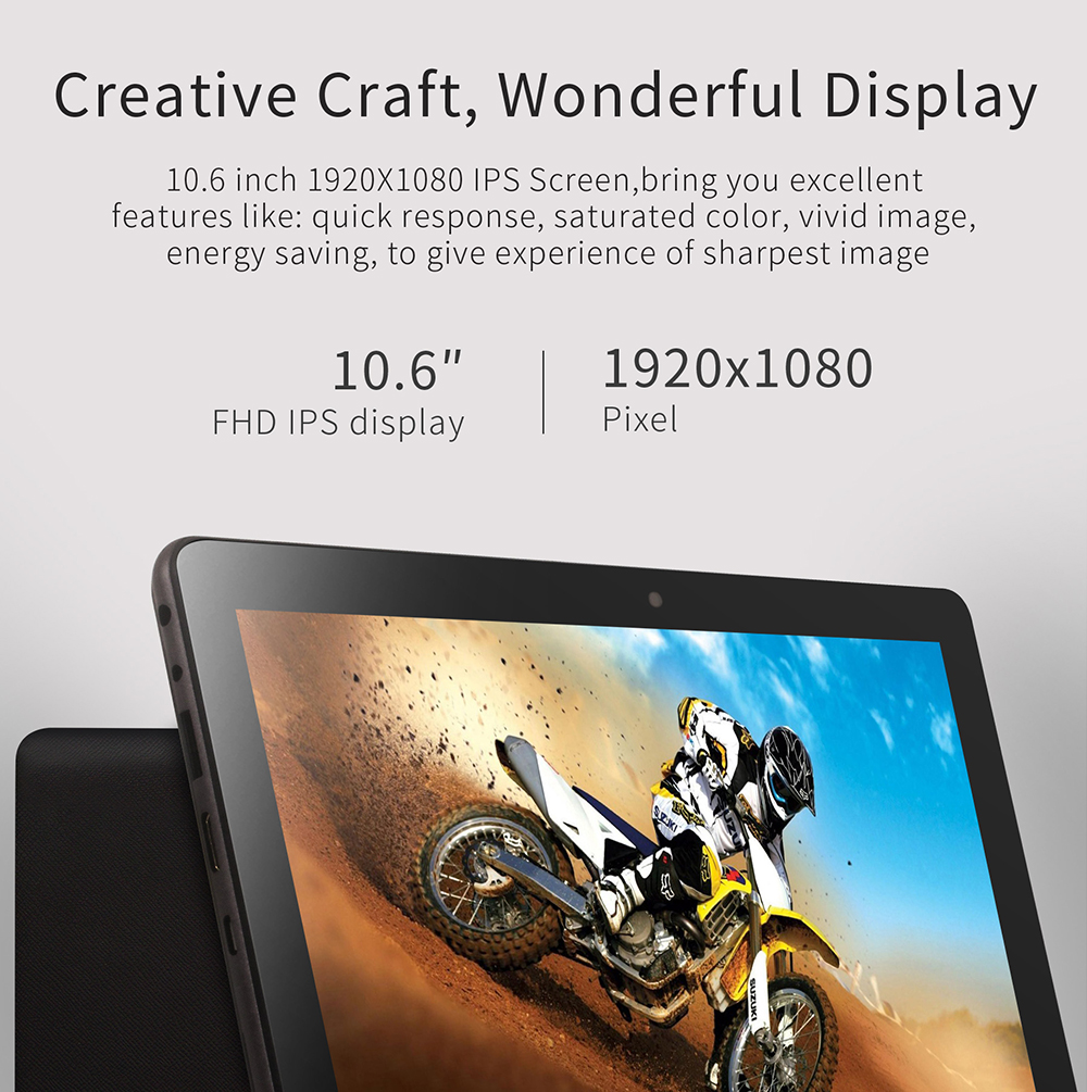 Jumper EZpad 4S Pro 10.6 inch Tablet Windows 10 Cherry Trail X5 Z8350 1.92GHz 4GB RAM 64GB ROM Bluetooth 4.0 6600mAh 2.0MP Camera - Gray