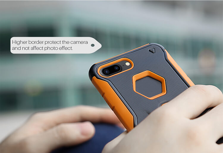 Nillkin Defendor 4 TPU Case Bracket Holder Shockproof Back Cover For iPhone7 Plus - Black