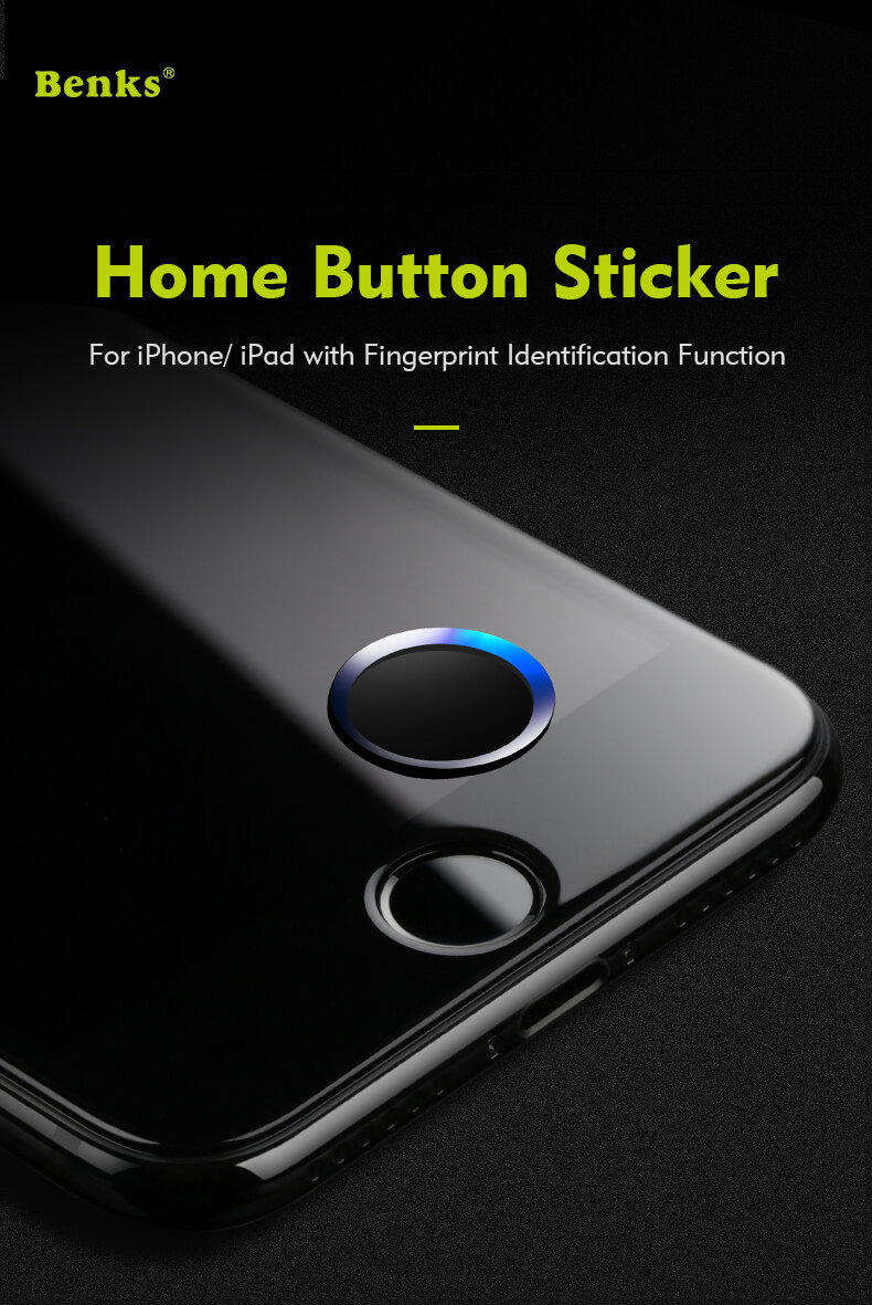 Benks Fingerprint Home Button Sticker Touch Sensor For iPad iPhone 7 Plus/7/6S/6/5S - Rose Gold