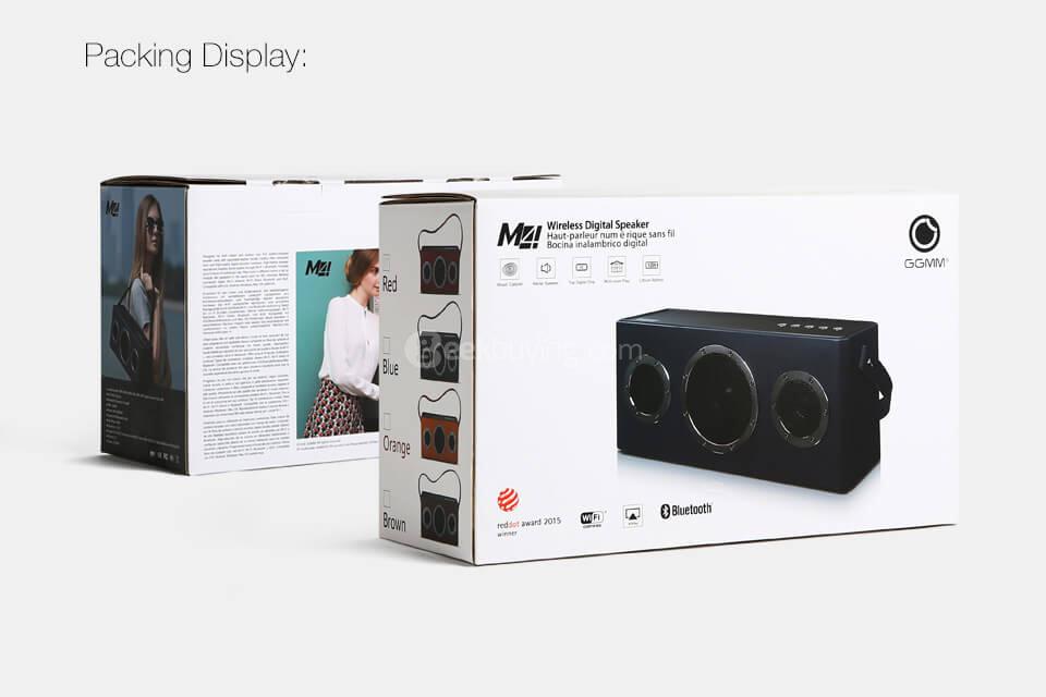 GGMM WS-401 M4 Dual Wireless Speaker WiFi Bluetooth Mini Portable Speaker Home Hi-Fi Music Player - Orange