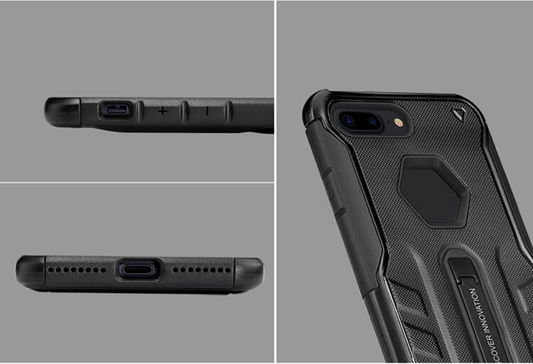 Nillkin Defendor 4 TPU Case Bracket Holder Shockproof Back Cover For iPhone7 Plus - Black