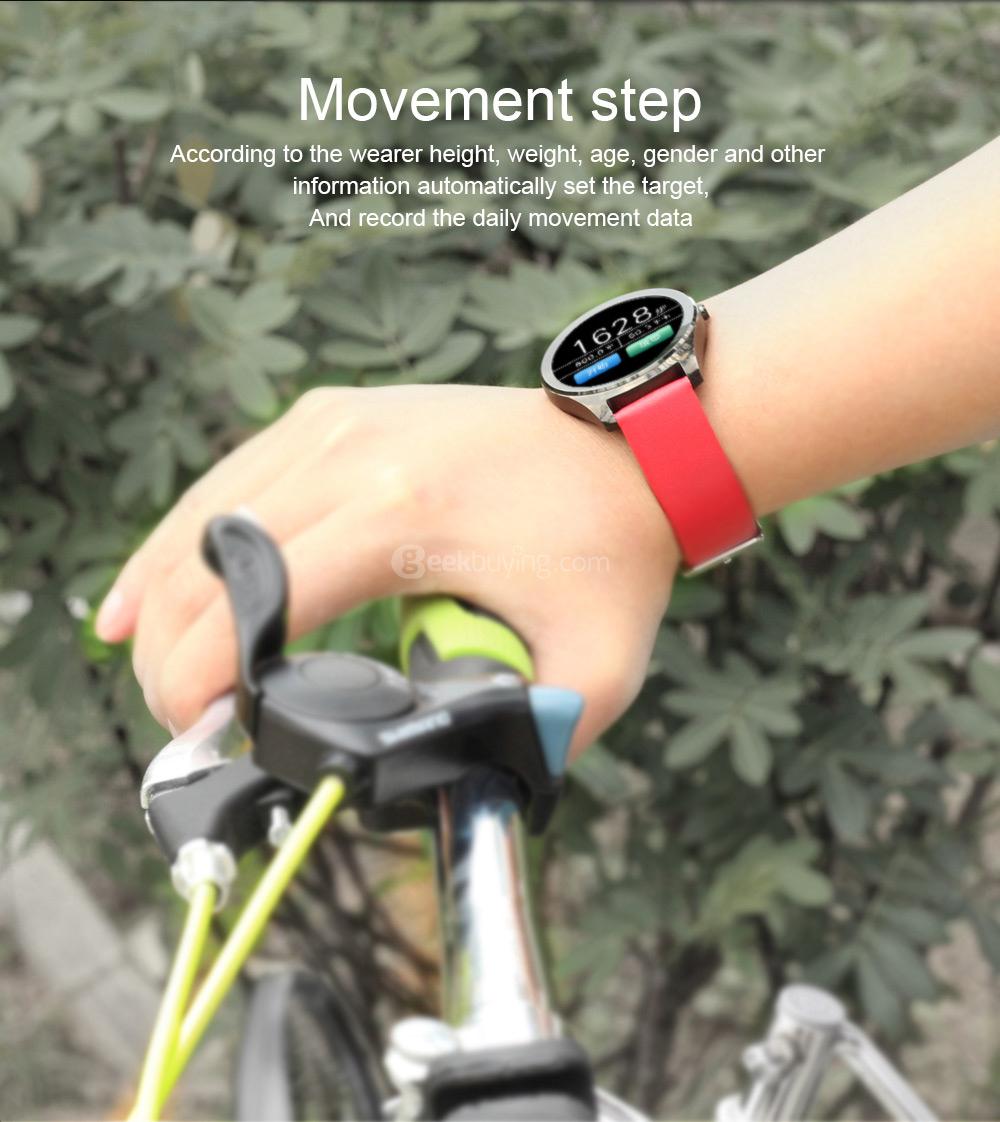 Z4 Smart Watch 1.3 Inch Display MTK2502C Bluetooth 4.0 IP67 Water Resistant Fitness Tracker Heart Rate Monitor Remote Control Compatible with IOS Android - Metal Strap Black