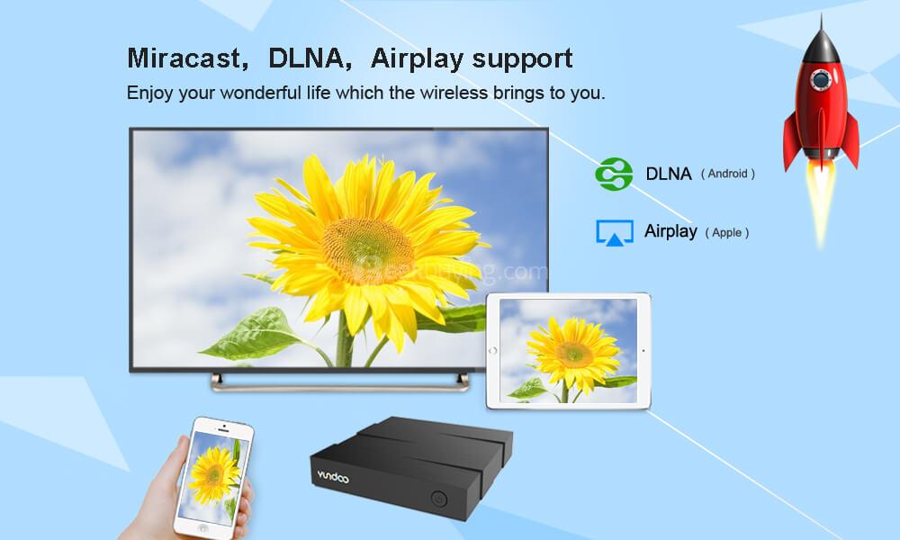 YUNDOO Y8 RK3399 4K TV BOX Android 6.0 2G/16G 802.11ac WIFI Gigabit LAN USB3.0