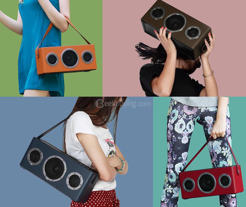 GGMM WS-401 M4 Dual Wireless Speaker WiFi Bluetooth Mini Portable Speaker Home Hi-Fi Music Player - Red