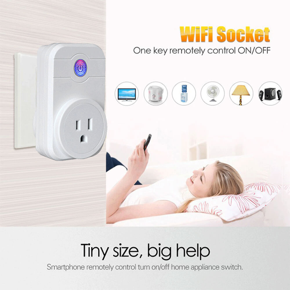 Wifi Smart Plug Works with Amazon Alexa Control Devices Wireless Switch with APP - US Plug