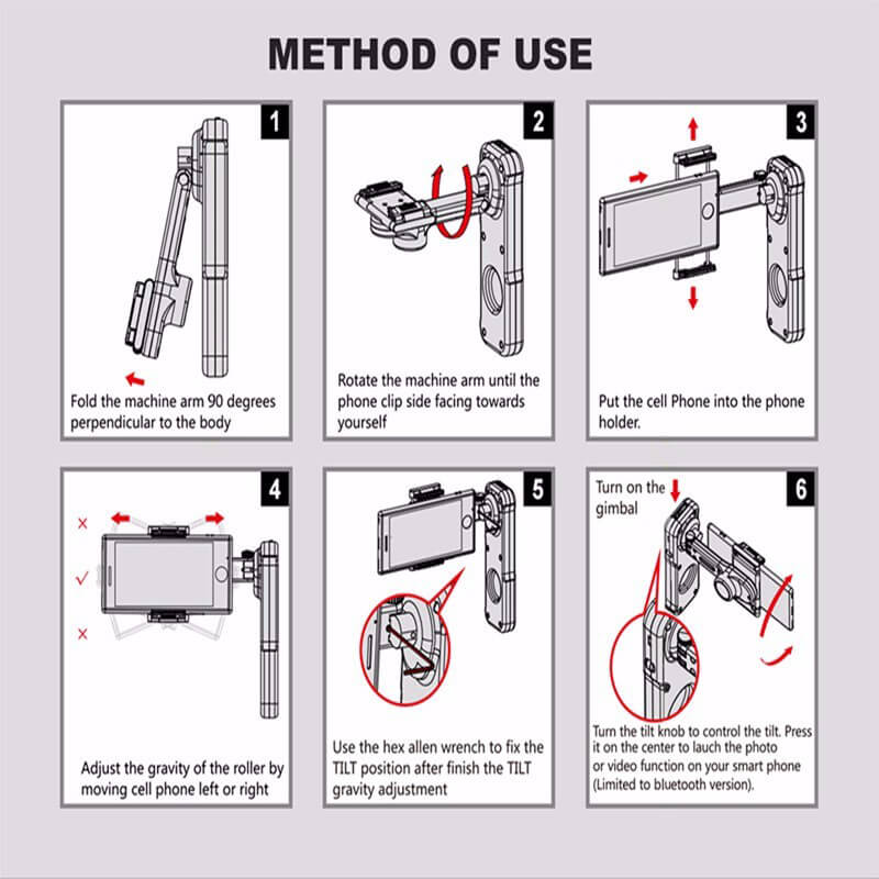 X-Cam Sight2 2-axis Stabilizer Bluetooth Selfile Handheld Gimbal For iPhone Samsung Xiaomi Smartphones - White