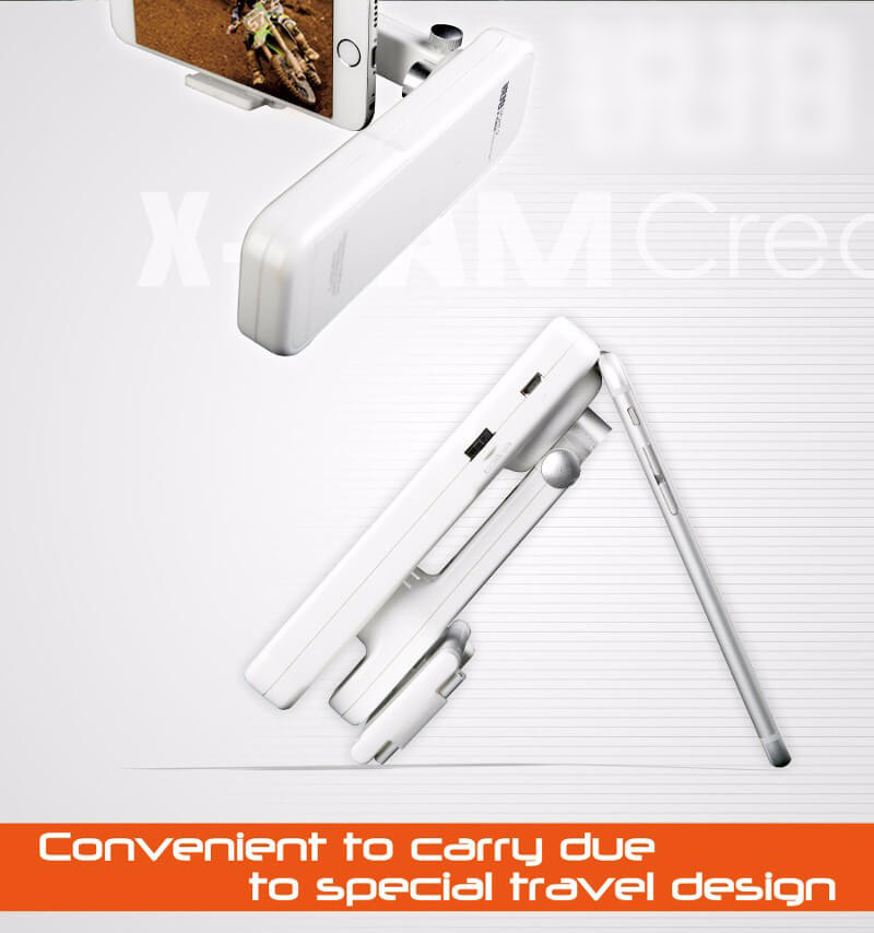 X-Cam Sight2 2-axis Stabilizer Bluetooth Selfile Handheld Gimbal For iPhone Samsung Xiaomi Smartphones - White