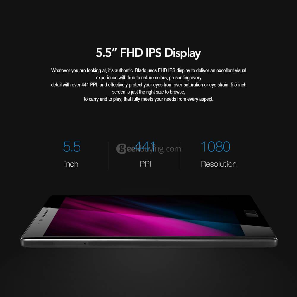 MAZE BLADE 5.5 Inch Smartphone FHD 3GB RAM 32GB ROM 13.0MP MTK6753 Octa Core 1.3GHz Android 6.0 Touch ID - Silver