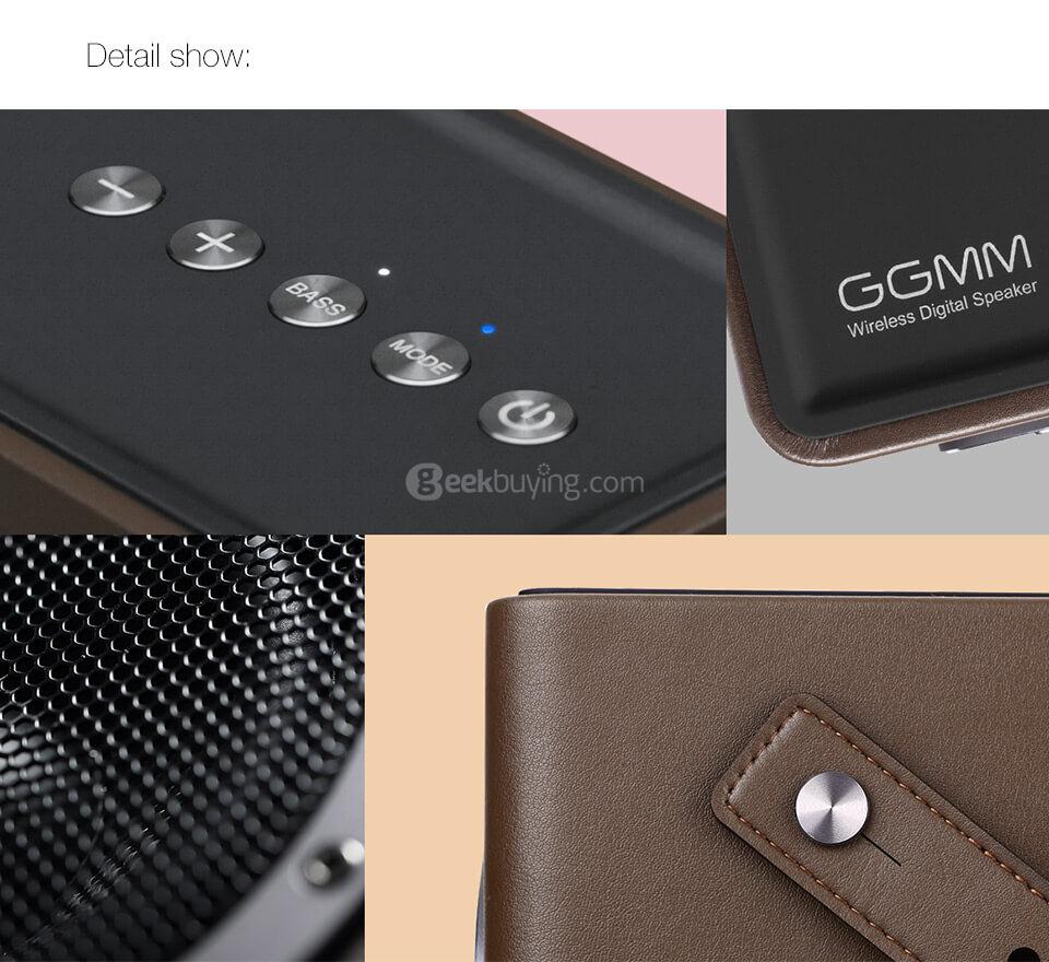 GGMM WS-401 M4 Dual Wireless Speaker WiFi Bluetooth Mini Portable Speaker Home Hi-Fi Music Player - Brown