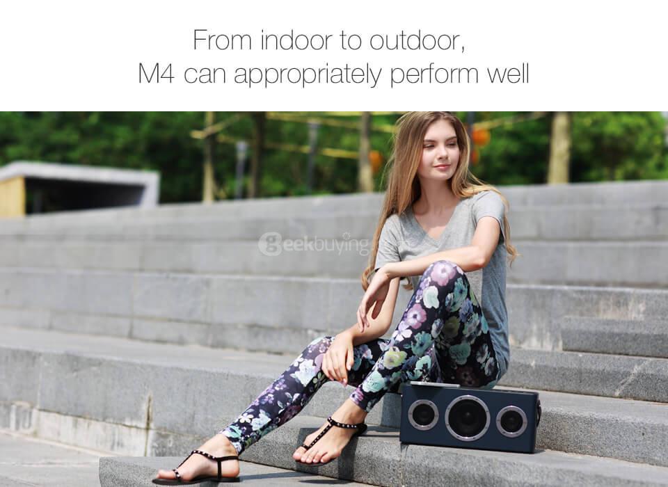 GGMM WS-401 M4 Dual Wireless Speaker WiFi Bluetooth Mini Portable Speaker Home Hi-Fi Music Player - Red