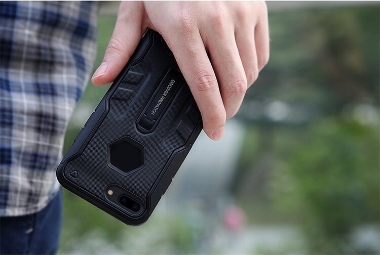 Nillkin Defendor 4 TPU Case Bracket Holder Shockproof Back Cover For iPhone7 Plus - Black