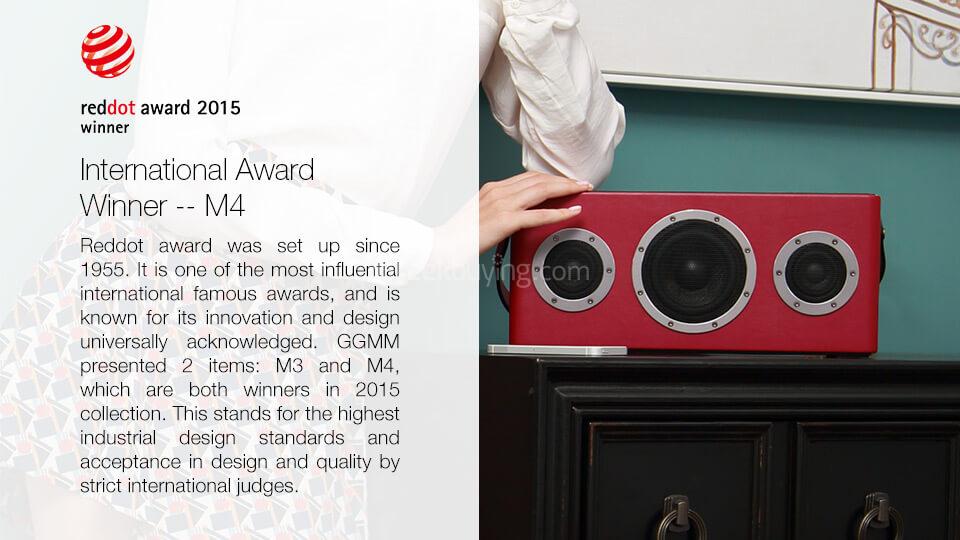 GGMM WS-401 M4 Dual Wireless Speaker WiFi Bluetooth Mini Portable Speaker Home Hi-Fi Music Player - Brown