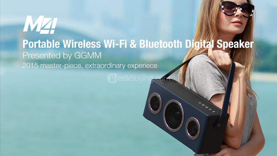 GGMM WS-401 M4 Dual Wireless Speaker WiFi Bluetooth Mini Portable Speaker Home Hi-Fi Music Player - Brown