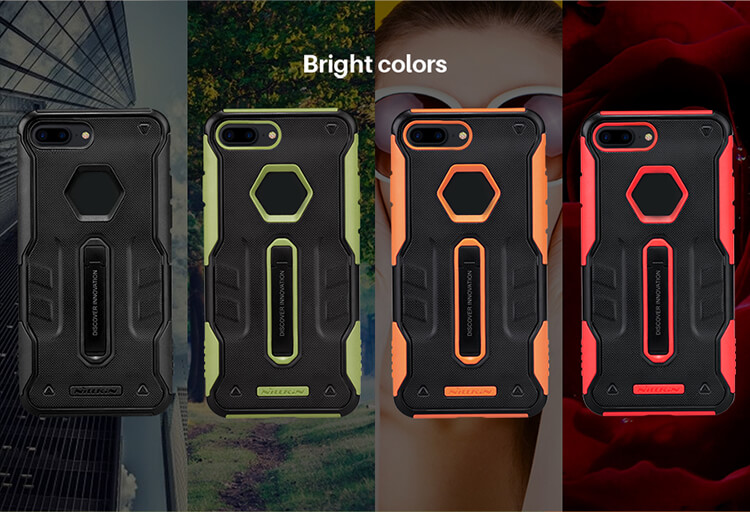 Nillkin Defendor 4 TPU Case Bracket Holder Shockproof Back Cover For iPhone7 Plus - Black