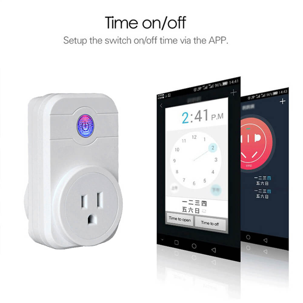 Wifi Smart Plug Works with Amazon Alexa Control Devices Wireless Switch with APP - US Plug
