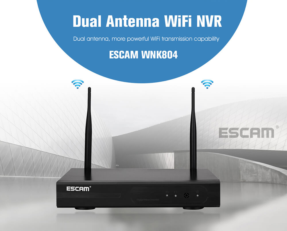 ESCAM WNK804 HD 720P 8CH WiFi NVR Kit WiFi Connetion Motion Detection Water-resistant IP Camera
