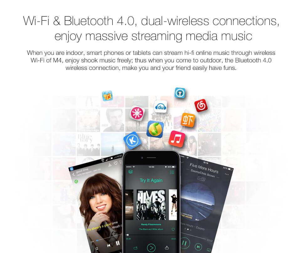 GGMM WS-401 M4 Dual Wireless Speaker WiFi Bluetooth Mini Portable Speaker Home Hi-Fi Music Player - Orange