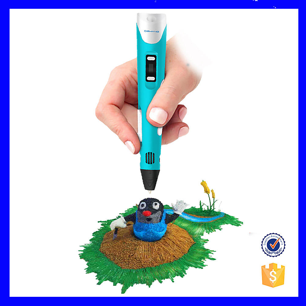 DIY Smart 3D Printing Pen 1.75mm ABS/PLA Free Filament Creative Gift for Kids Design Painting - Blue