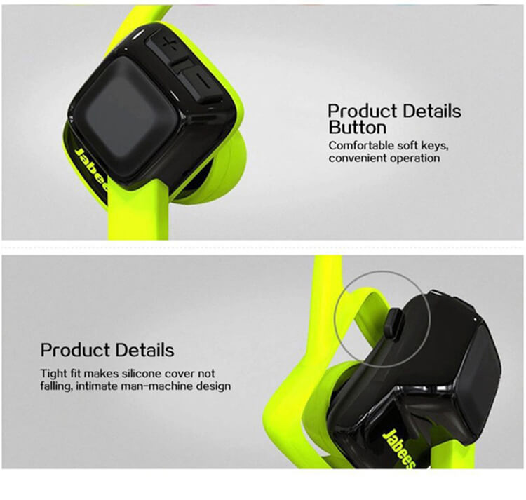 Jabees beatING Wireless Bluetooth 4.1 Stereo Headphone Water Resistance Sports Earphone - Blue