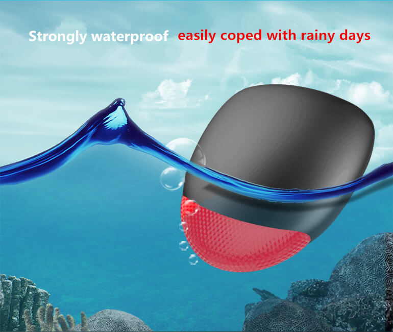 K9 Bike Tail Light WiF + GPS Locator Tracker Section Vibration Phone Alarm Anti-theft Anti-lost - Black