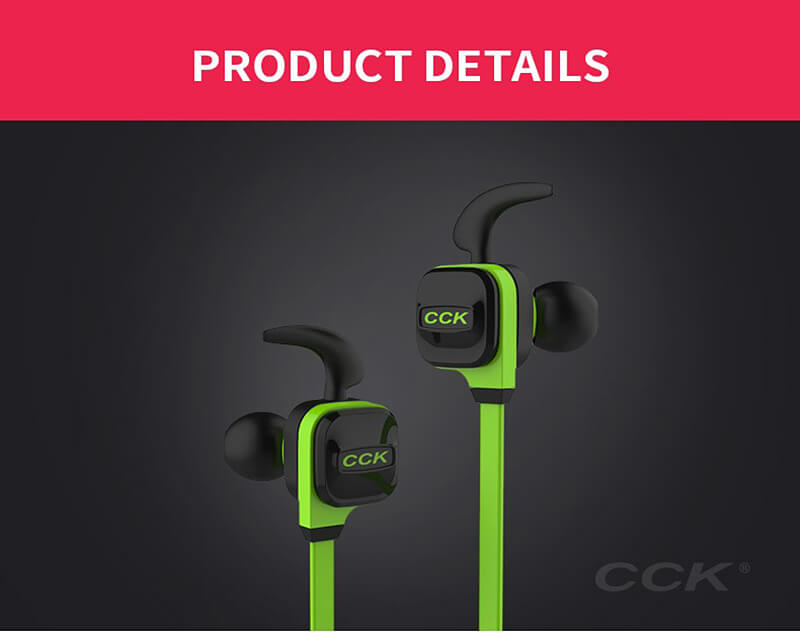 CCK KS Wireless Bluetooth V4.1 Stereo Headphone Sport Sweatproof In-ear Earphone with Mic - Red