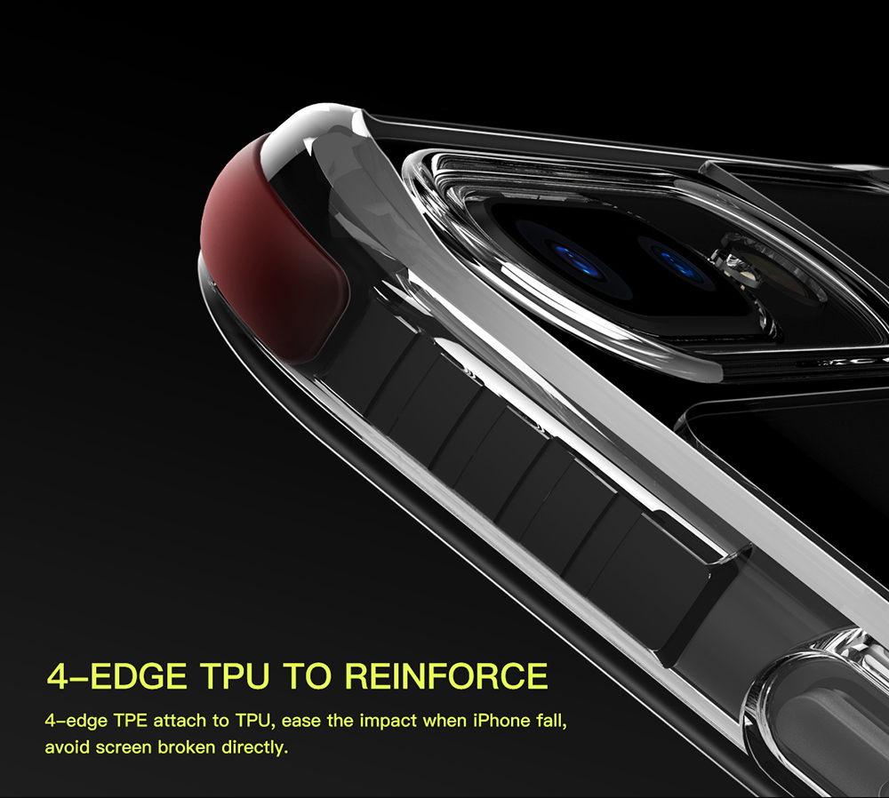 Baseus Armor Case Protection Case Clear Back Cover for iPhone 7 - Red