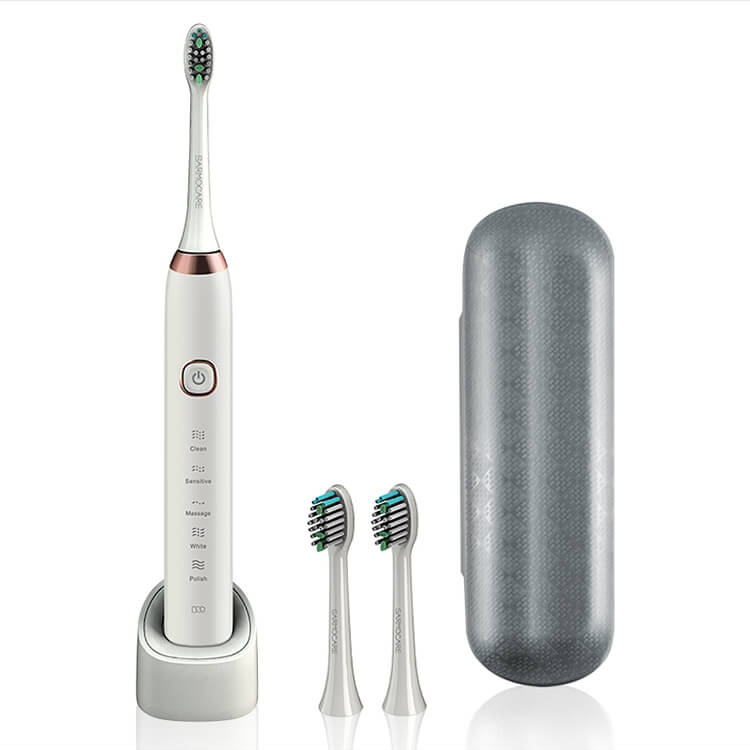 SARMOCARE S100 Ultrasonic Electric Toothbrush 5 Models Wireless Rechargeable IPX7 Waterproof LED Indicator -White