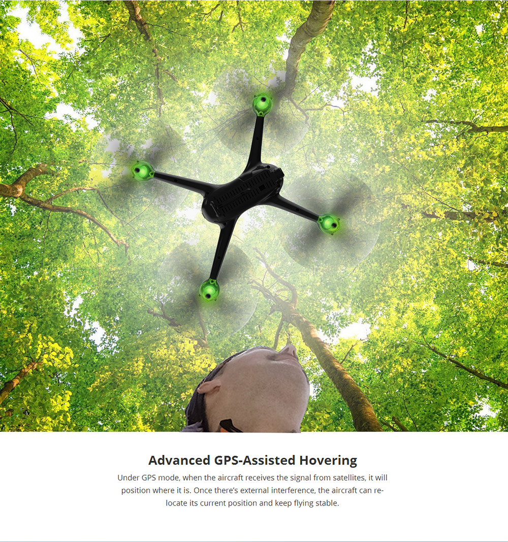 MJX Bugs 2 B2W WIFI FPV Brushless With HD 1080P Camera GPS RC Quadcopter RTF - Bright Black