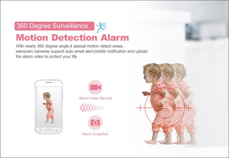 WANSCAM HW0048 WiFi 720P IP Camera 1.0MP Motion Detection IR-cut Filter Onvif CMOS Sensor Security Camera -White