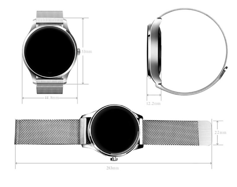 K88 Smart Watch Bluetooth Heart Rate Monitor MTK2502 Siri Function Gesture Control Compatible with iOS Andriod - Silver