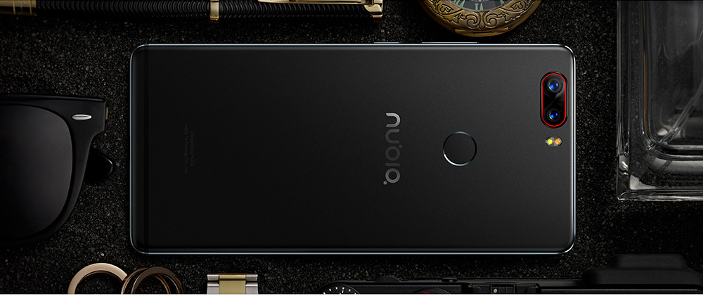 ZTE Nubia Z17 5.5 Inch 4G LTE Smartphone 6GB 64GB Dual Rear Cam 12.0MP+23.0MP Snapdragon 835 Octa Core Android 7.1 NFC Fast Charge QC4+ Bass Sound - Black