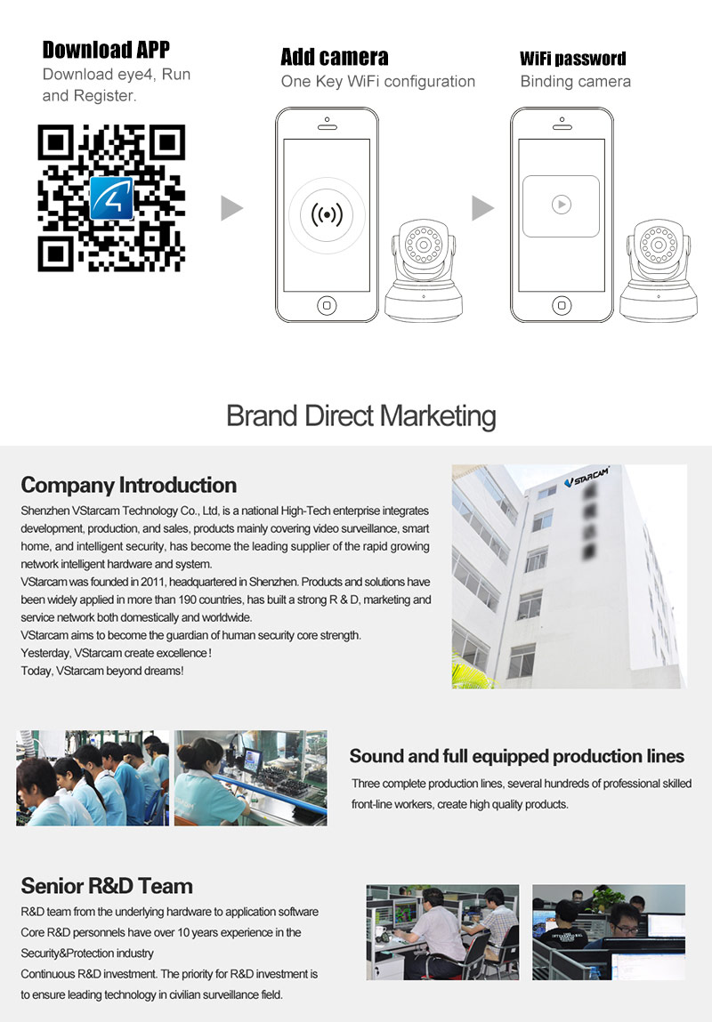 VSTARCAM C24s IP Camera 720P WiFi Night Vision Wireless Camera Built-in IR-CUT CCTV P2P Onvif Security Camera