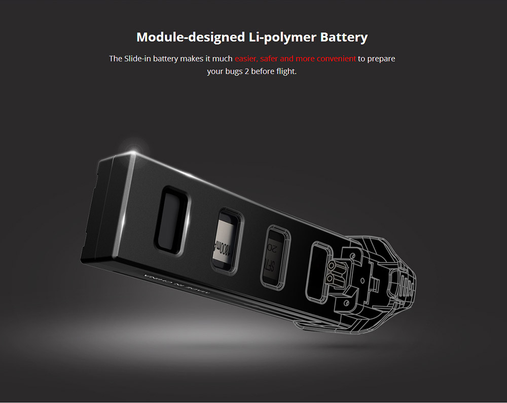 MJX Bugs 2 B2W WIFI FPV Brushless With HD 1080P Camera GPS RC Quadcopter RTF - Bright Black