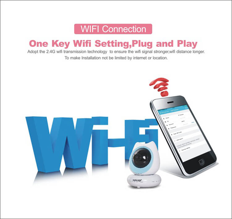 WANSCAM HW0048 WiFi 720P IP Camera 1.0MP Motion Detection IR-cut Filter Onvif CMOS Sensor Security Camera -White
