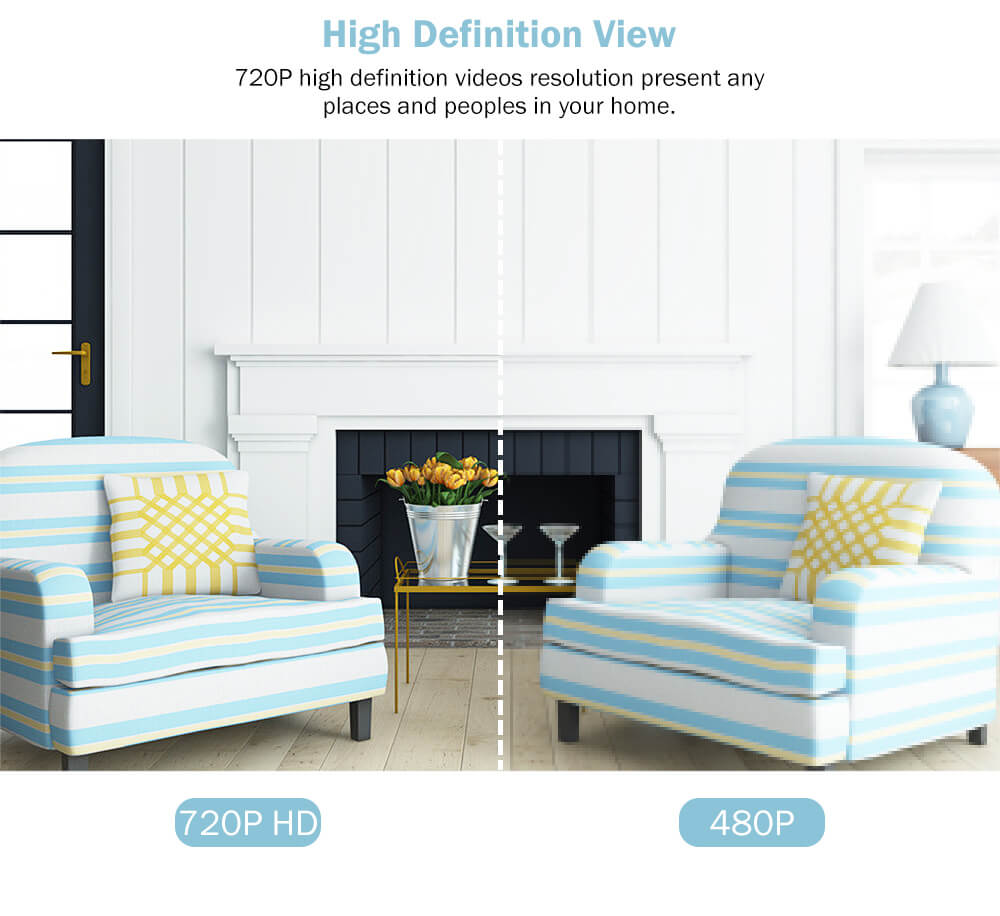 Wanscam HW0024 IP Camera 720P WiFi Indoor Build-in IR CUT P2P Onvif 2.1 CMOS Sensor Night Vision Security Camera -Black