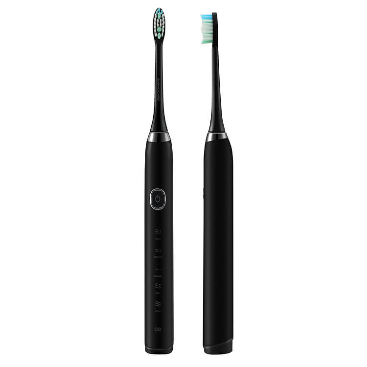 SARMOCARE S100 Ultrasonic Electric Toothbrush 5 Models Wireless Rechargeable IPX7 Waterproof LED Indicator -Black