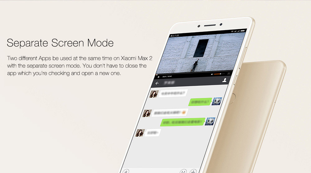Xiaomi Mi Max 2 6.44 Inch 5300mAh Smartphone FHD 4GB 64GB Snapdragon 625 Octa Core 12.0MP Cam Android 7.1 Metal Body QC3.0 IR Remote Control - Gold