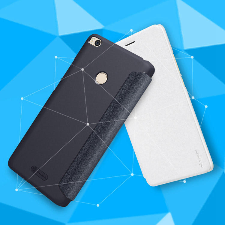 Black Xiaomi Mi Max 2 Leather Case Nillkin Sparkle PU Case Protective Back Cover