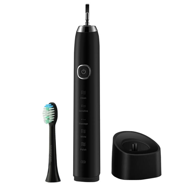 SARMOCARE S100 Ultrasonic Electric Toothbrush 5 Models Wireless Rechargeable IPX7 Waterproof LED Indicator -Black