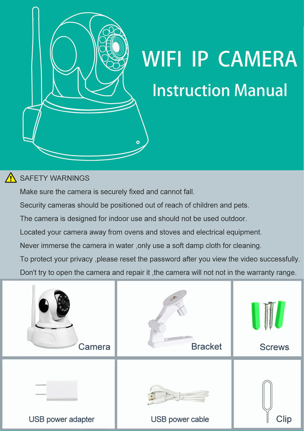 ESCAM QF003 IP Camera Dual Antenna 1080P Pan/Tilt WiFi IR Camera Motion Detection Support ONVIF P2P Video Monitor -White