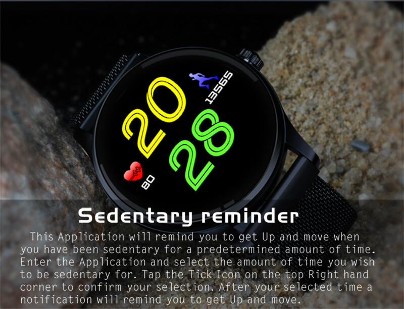 K88 Smart Watch Bluetooth Heart Rate Monitor MTK2502 Siri Function Gesture Control Compatible with iOS Andriod - Black