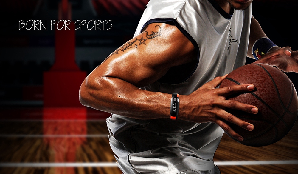 LYNWO M6 Smart Wrist Band Bluetooth Heart Rate Blood Pressure Monitor Health Tracker IP67 Water Resistant with iOS Android - Red
