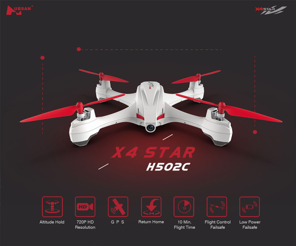 Hubsan X4 H502C 720P HD Camera With Altitude Mode GPS RC Quadcopter RTF