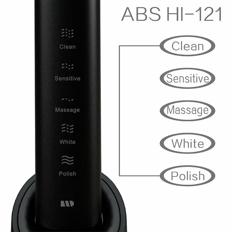 SARMOCARE S100 Ultrasonic Electric Toothbrush 5 Models Wireless Rechargeable IPX7 Waterproof LED Indicator -Black