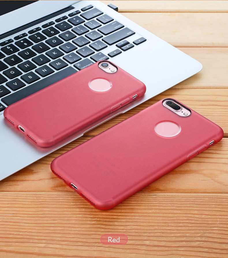 Red iPhone7 Plus Case Benks Magic Skin 1.5mm Shock Resistant TPU Case Back Cover