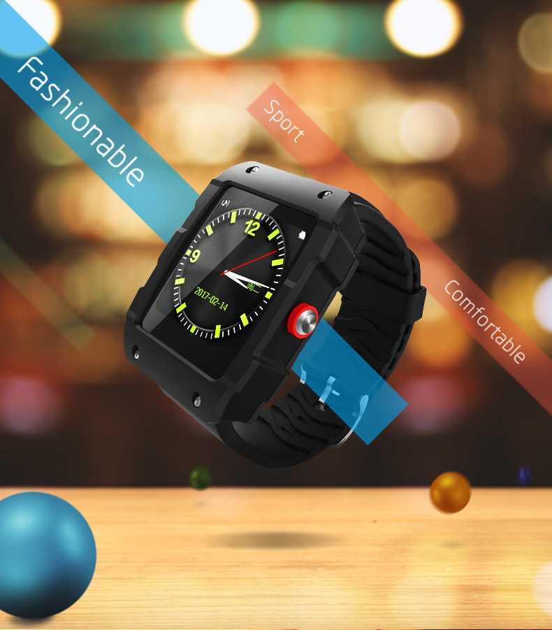 W01 Smart Watch MTK2503 Bluetooth 4.0 GPS Activity Tracker Pedometer Sedentary Reminder Compatible with IOS Android - Orange