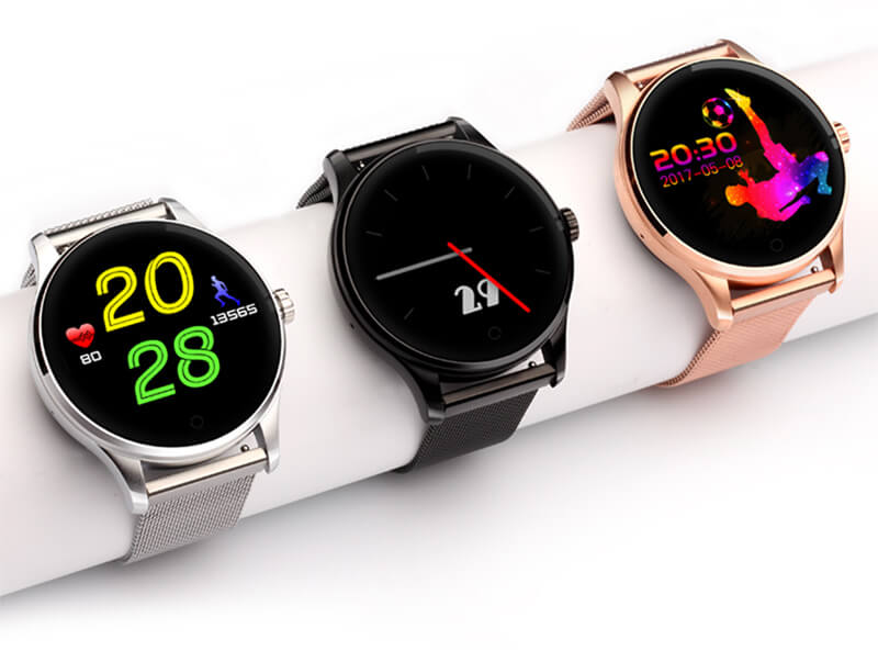 K88 Smart Watch Bluetooth Heart Rate Monitor MTK2502 Siri Function Gesture Control Compatible with iOS Andriod - Silver