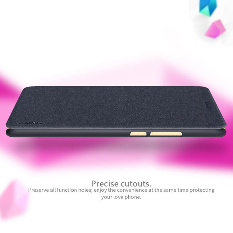 Black Xiaomi Mi Max 2 Leather Case Nillkin Sparkle PU Case Protective Back Cover